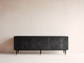Mueble recibidor madera 180x40x75 cm - negro - diseño moderno con 4 puertas