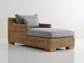 Tumbonas 200x80x70 cm ratán sintético color natural y gris diseño moderno