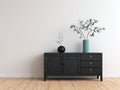 Mueble recibidor de madera 160x40x80 cm - negro - diseño moderno con puertas y cajones para entrada