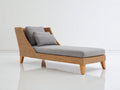 Tumbona de exterior de ratán sintético 200x75x85 cm - gris claro y madera natural - diseño moderno para jardín y terraza