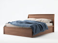 Camas dobles madera 200x180x120 cm - marrón - diseño moderno para dormitorio