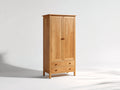 Armarios de madera natural 90x45x180 cm - color roble - diseño clásico para dormitorio
